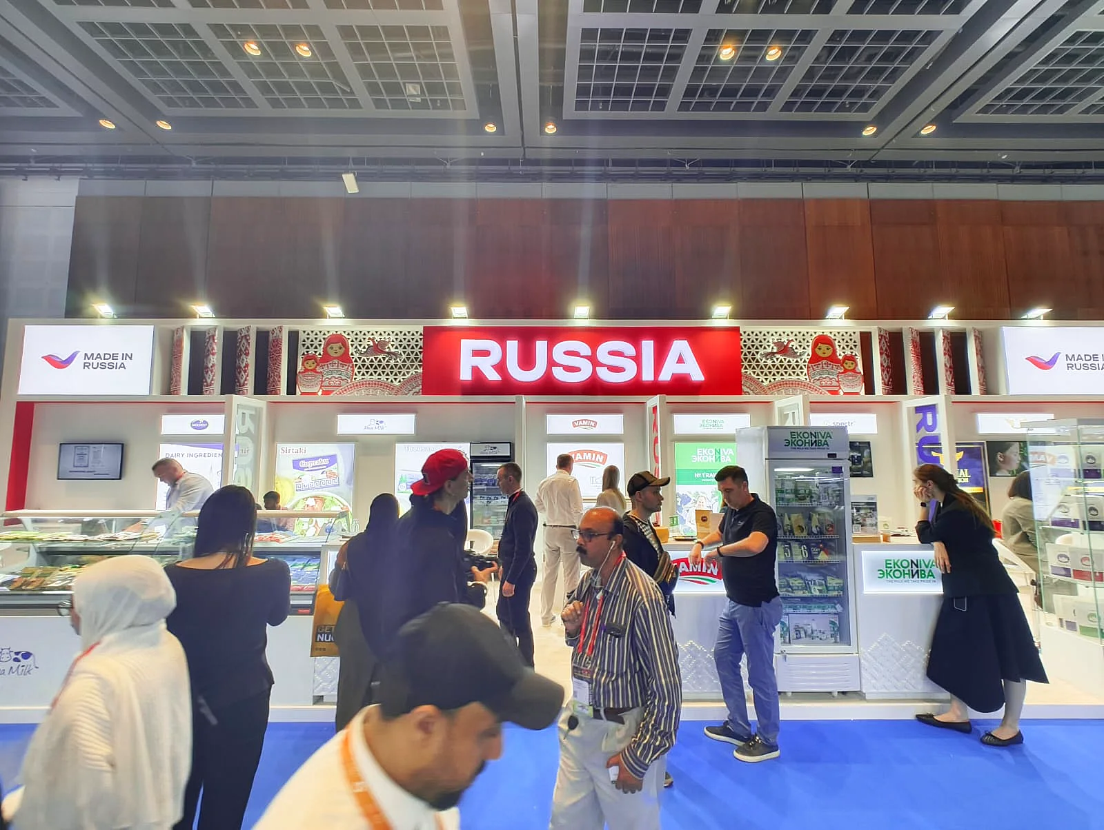 Russia Pavilion exhibition stand at Gulfood 2025, Dubai World Trade Centre.